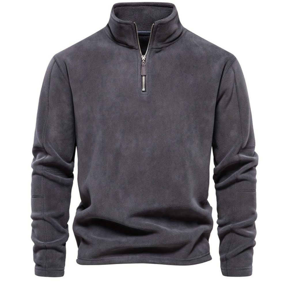Street-wave Men's Half Zip Pullover Sweater Cozy Warmth Versatile Everyday Comfort