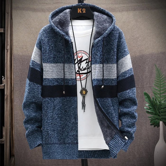 Street-Wave Men Hooded Jacket Cozy Soft Breathable Fabric Relaxed Fit Kangaroo Pocket