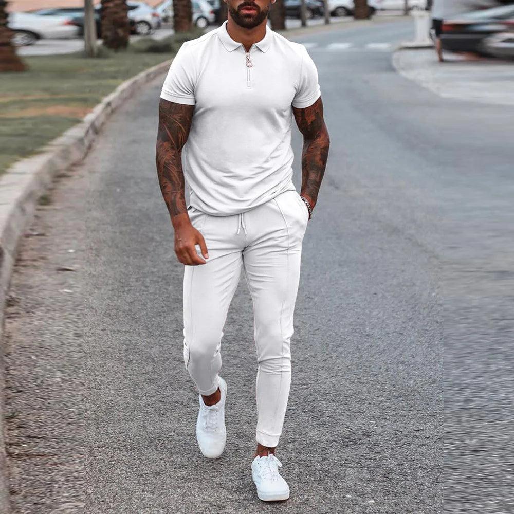 KHALEN Streetwave Men’s Gift Set, Lightweight Comfort Polo And Joggers, Modern Fit