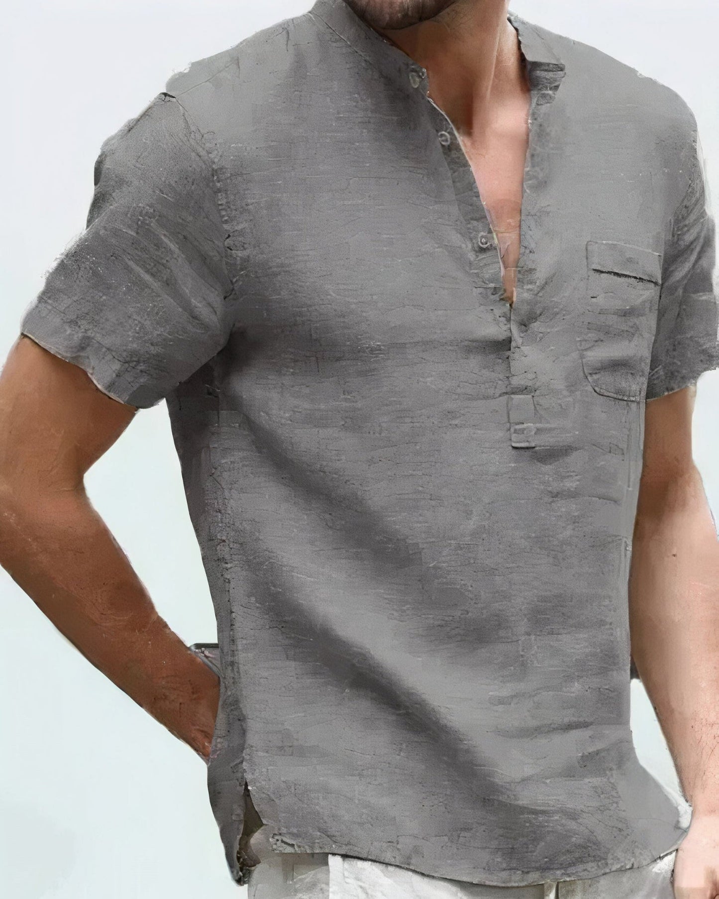 Vince Linen Summer Shirt For Men Breathable Lightweight Comfort Classic Relaxed Fit