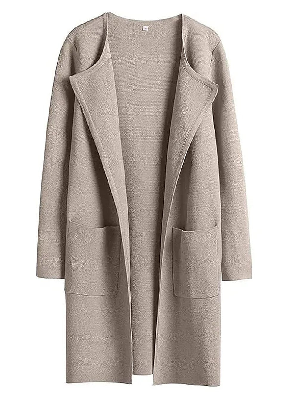 Street Wave Camel Lapel Jacket For Women Versatile Everyday Coat With Large Pockets