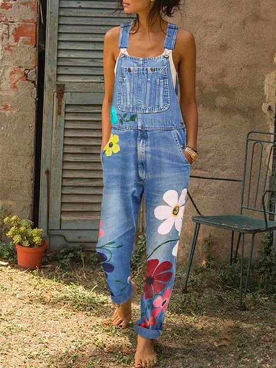 Street-Wave Tracy Sleeveless Denim Overalls For Women With Adjustable Straps