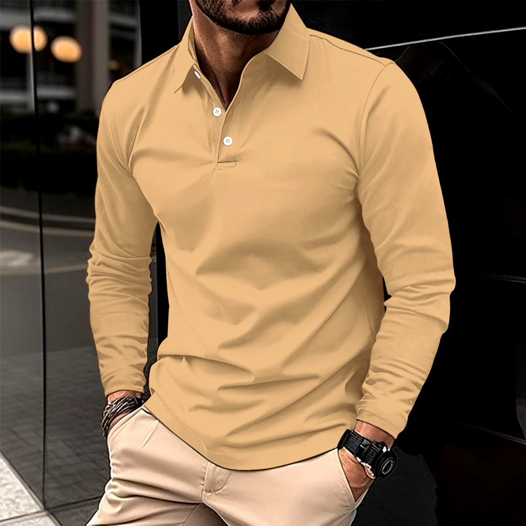 Street Wave Nicolas Cotton Blend Polo Shirt For Modern Men Breathable Comfort Everyday Essential Style