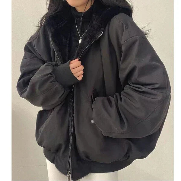Street Wave Reversible Thick Winter Jacket For Women And Men, Stylish Dual Look, Ultra Comfort