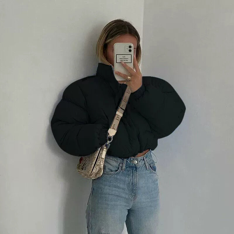 Streetwave Waist Length Puffer Jacket For Women Warm Cozy Insulated Streetwear Essential