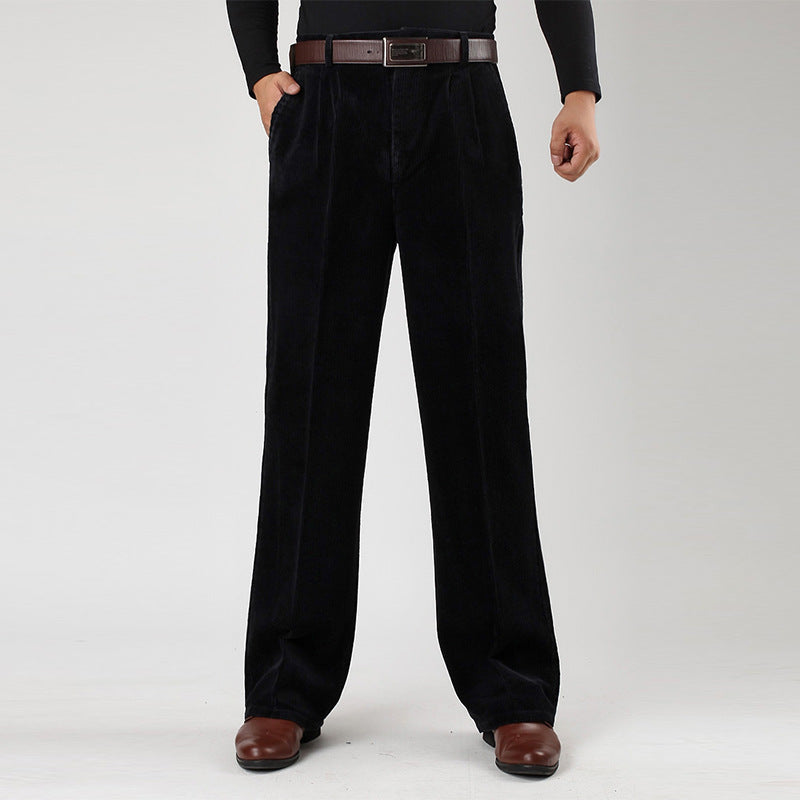 Street-Wave Brandon High Waist Pleated Trousers For Men Versatile Relaxed Fit