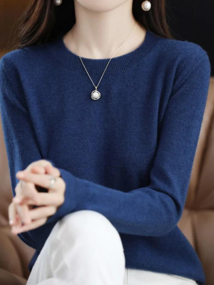 Street-Wave Soft Pink Knit Pullover For Women Cozy Everyday Wear With Lightweight Comfort