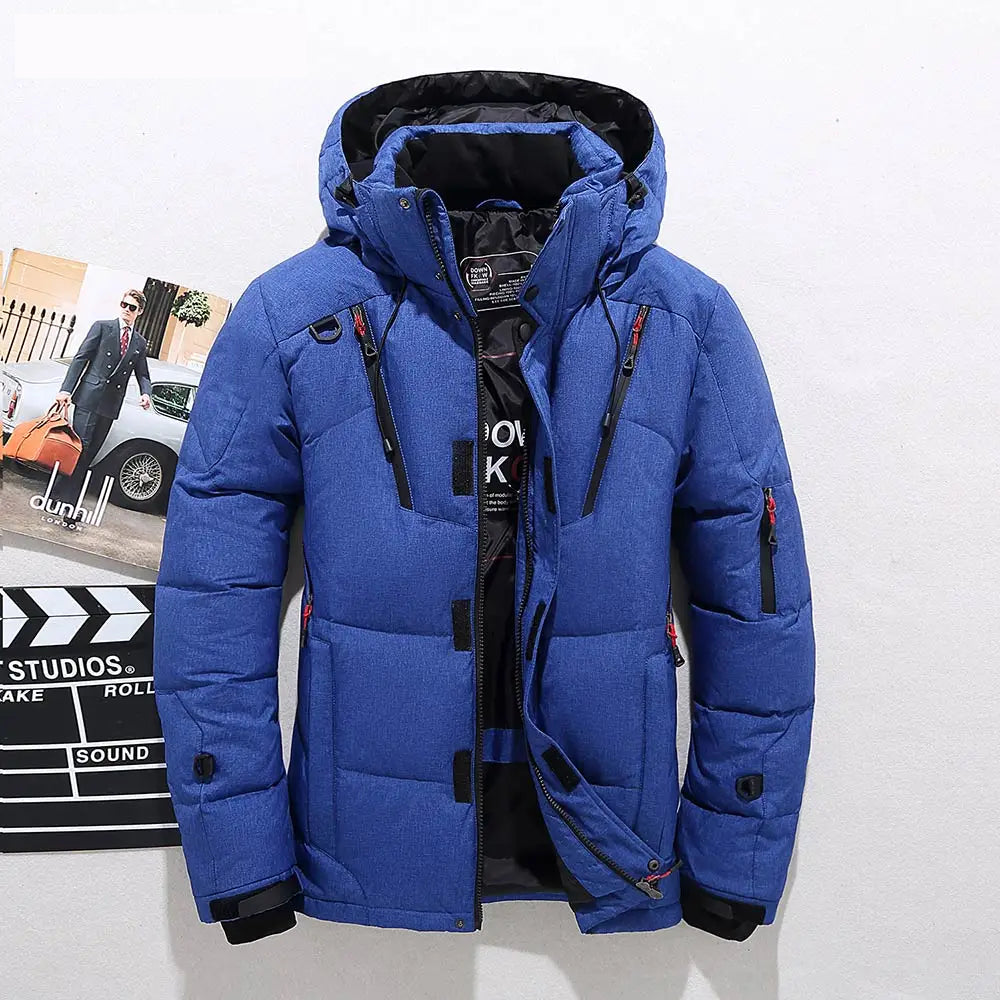 Street-Wave Puffer Jacket For Men With Detachable Hood And Storm Flap
