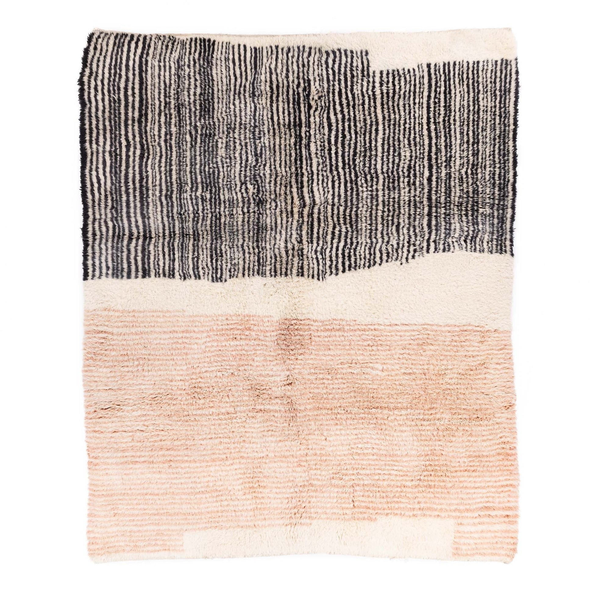 Blush Divide - Luxury Shag Moroccan Rug - Street-Wave