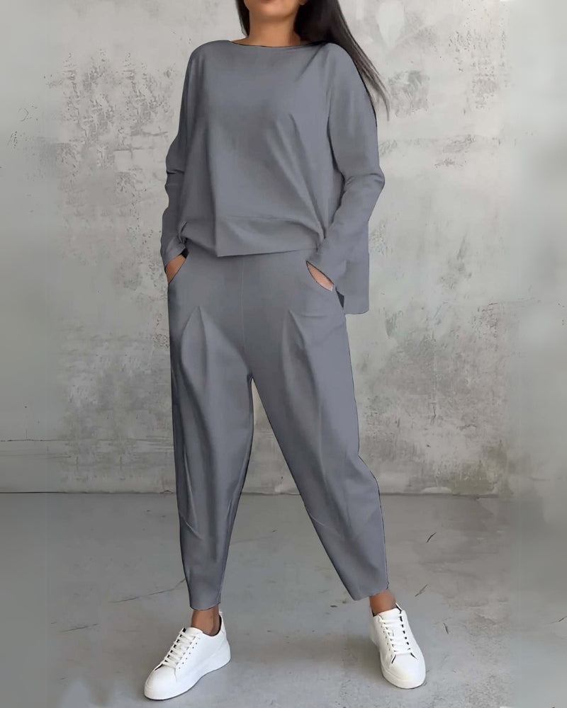Street-wave Elegantes Lounge Set For Women Ultra Comfortable Effortless Chic Premium Minimalist Style