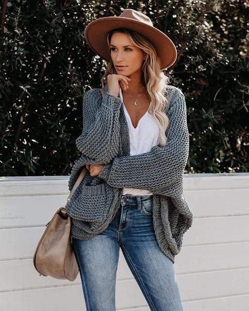 Streetwave Boho Knit Cardigan With Pockets Loose Fit Lightweight Cozy For Boho Fashion Lovers Women