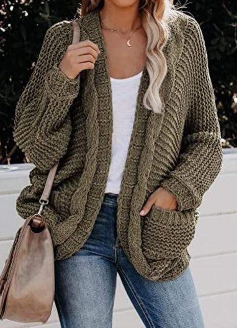Streetwave Boho Knit Cardigan With Pockets Loose Fit Lightweight Cozy For Boho Fashion Lovers Women