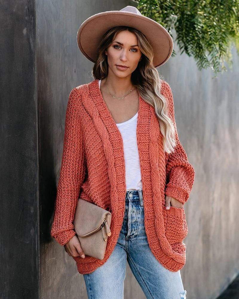 Streetwave Boho Knit Cardigan With Pockets Loose Fit Lightweight Cozy For Boho Fashion Lovers Women