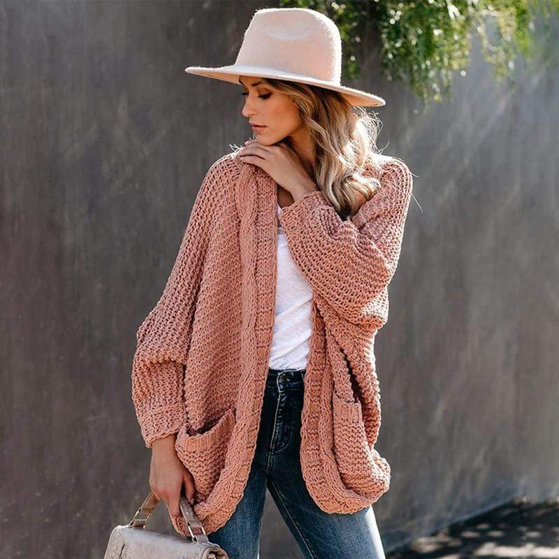Streetwave Boho Knit Cardigan With Pockets Loose Fit Lightweight Cozy For Boho Fashion Lovers Women