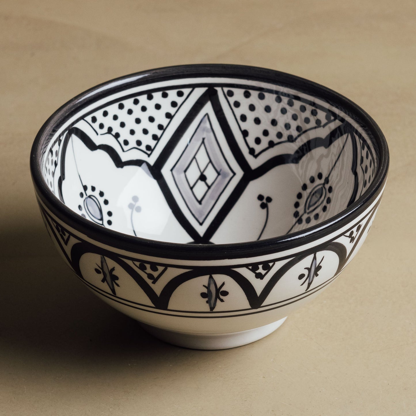 Fez Noir Grey Bowl - Moroccan Dinnerware - Street-Wave