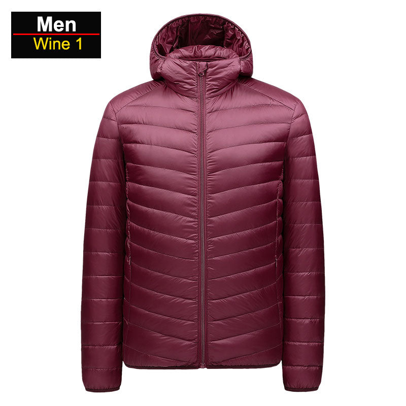Brandon Men's Ultralight Winter Blue Puffer Jacket by Street-Wave Packable Windproof Warmth