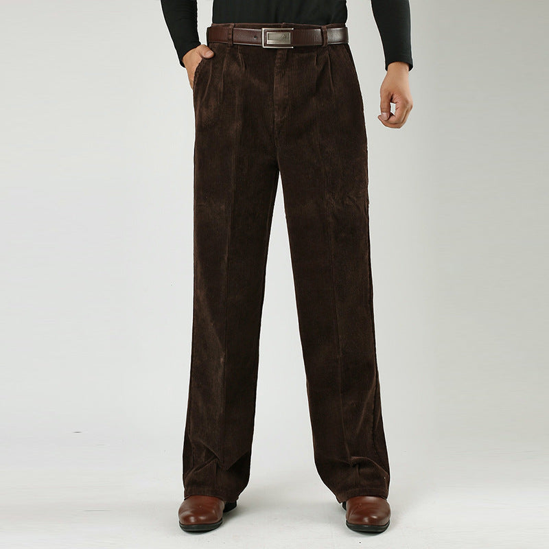 Street-Wave Brandon High Waist Pleated Trousers For Men Versatile Relaxed Fit