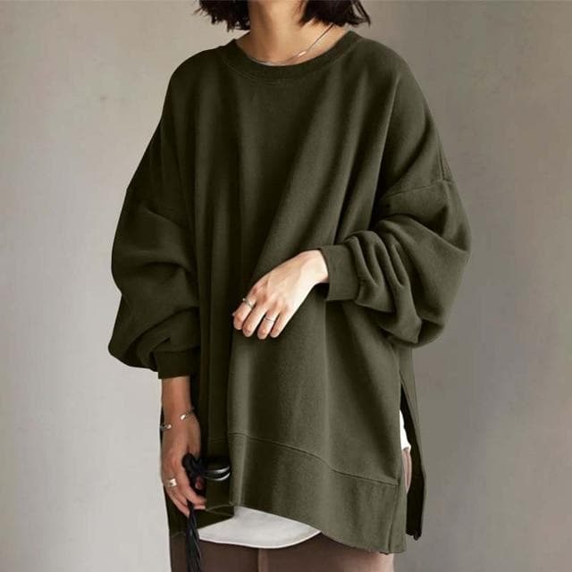 Street-Wave Kalilah Oversized Sweater for Women Cozy Relaxed Fit Knit with Feminine Flair