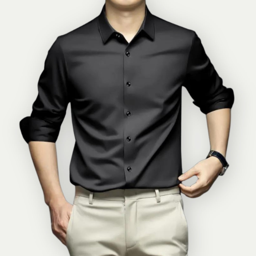 Non Iron Men's Dress Shirt Philippe By Streetwave Wrinkle Free Business Shirt For Professionals