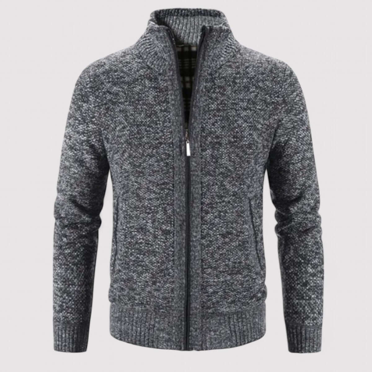 Street-Wave Mens All-Season Wool Cardigan For Year Round Comfort And Everyday Versatility