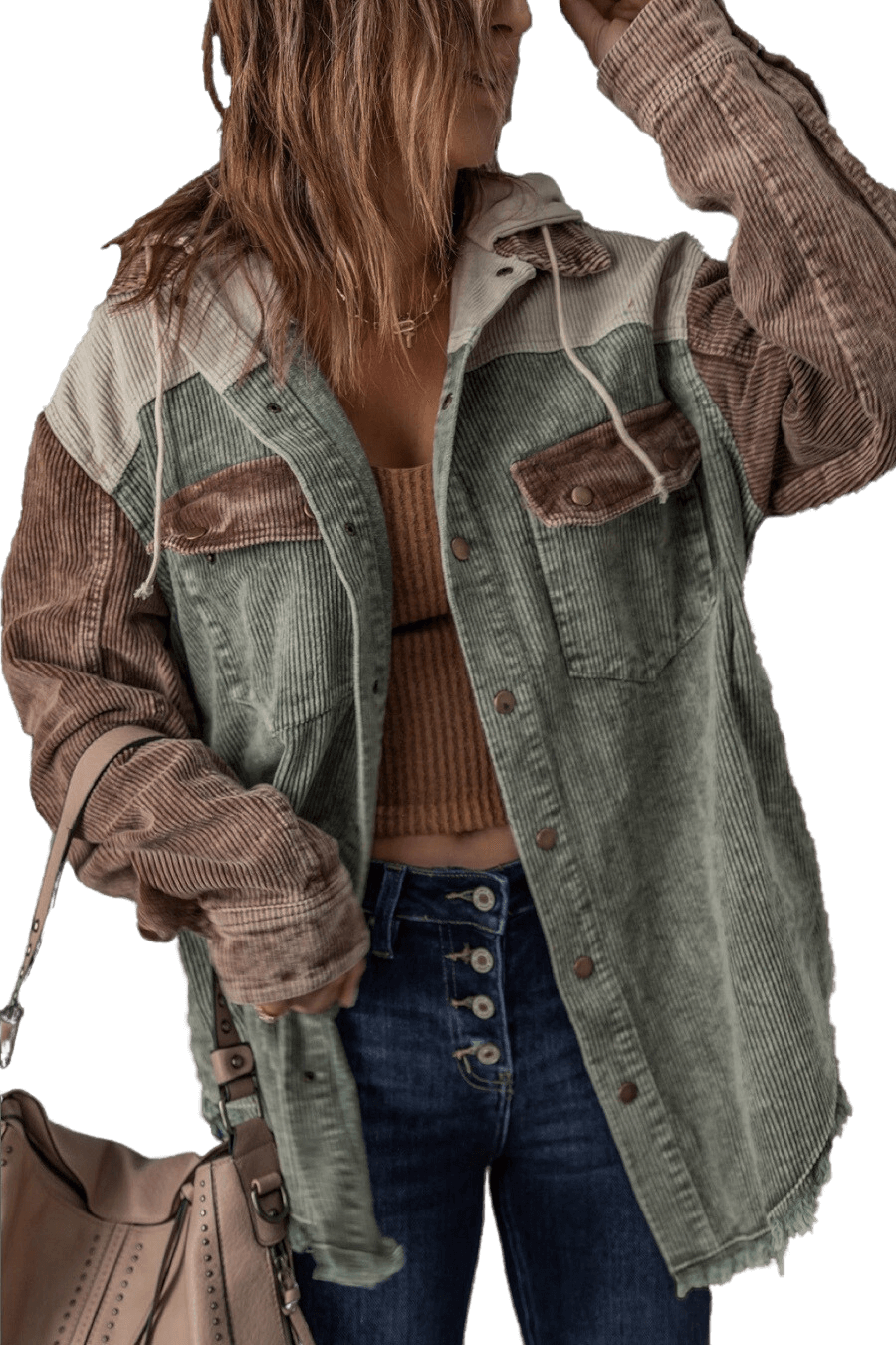 Street-wave Womens Retro Jacket With Functional Pockets Cozy Comfort Everyday Style