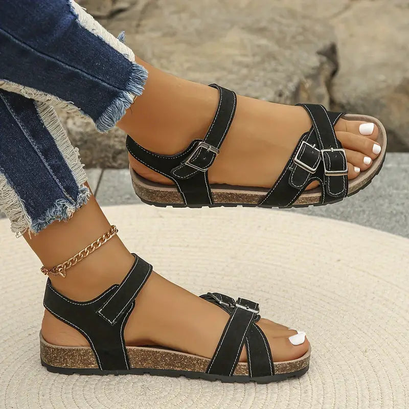 Knokkie Lightweight Sandals With Soft Sole For Women All Day Comfort Adjustable Straps