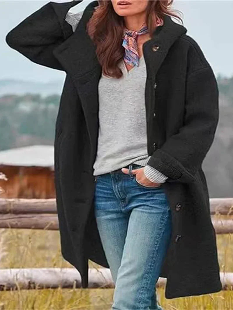 Street Wave Wool Hooded Jacket For Women With Cozy Warmth And Effortless Street Style