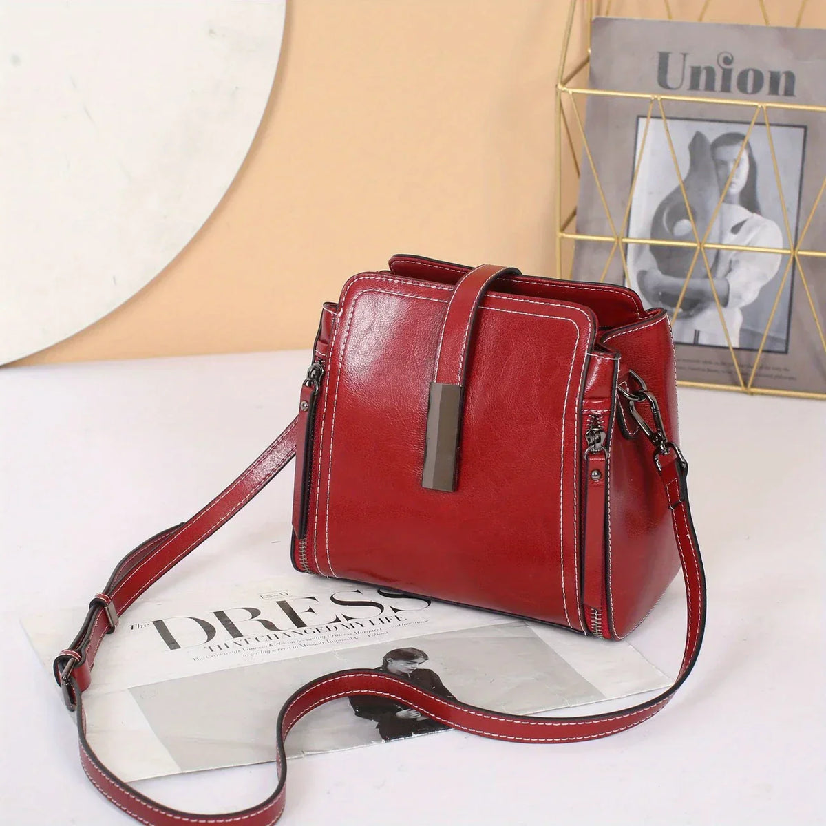 Street-Wave Ellen Structured Satchel Handbag For Professionals