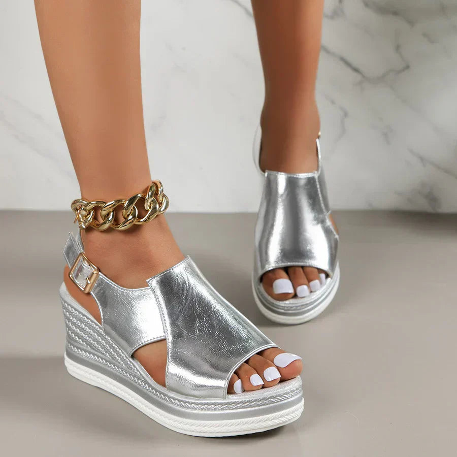 Street Wave Women Platform Sandals With Elevated Sole For Chic Comfort And Height Boost