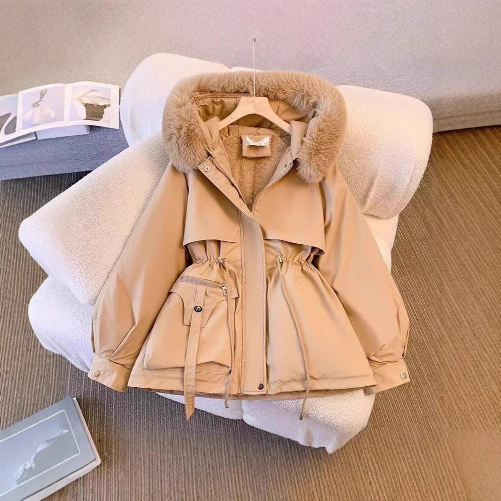 Street-Wave Alice Womens Cozy Faux Fur Winter Coat Removable Hood