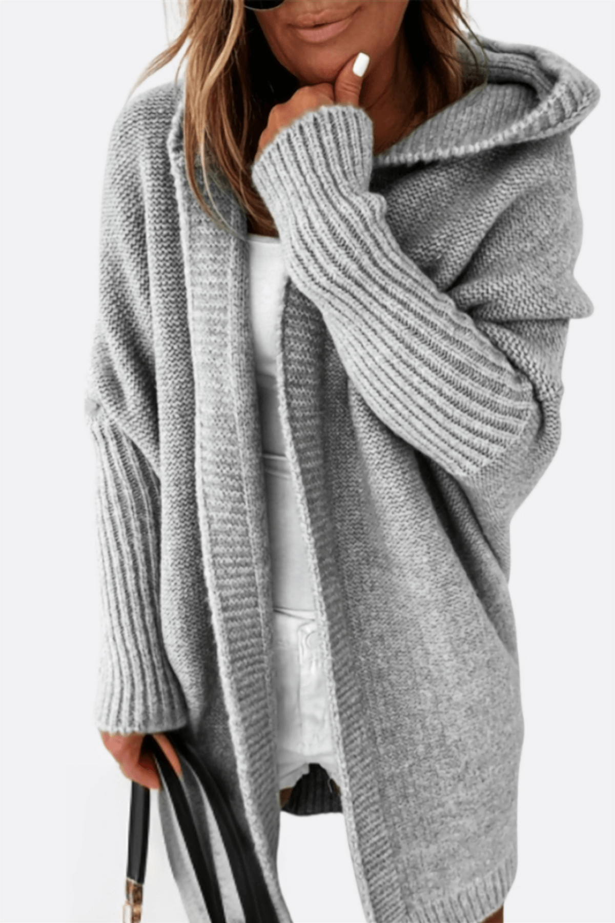 Streetwave Women Knit Hoodie Cardigan Cozy Soft Warmth for Everyday Wear and Lounge