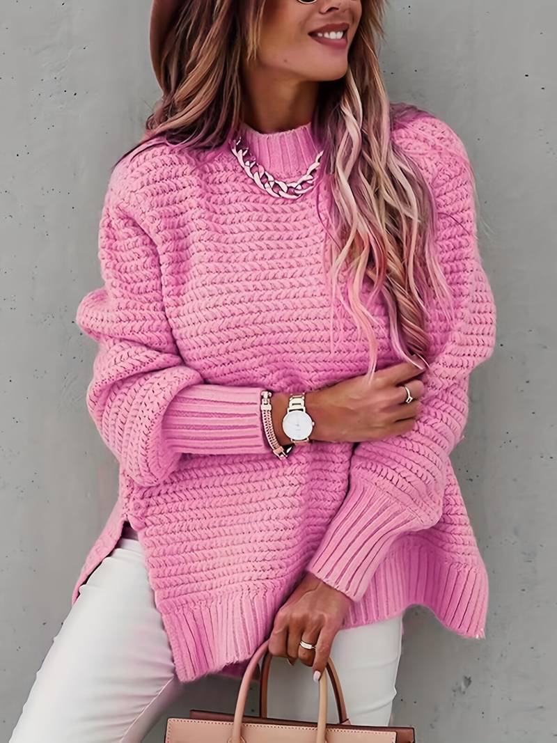 Street Wave Chunky Knit Pearl Sweater For Women Cozy Warm Versatile Pullover For Fall And Winter