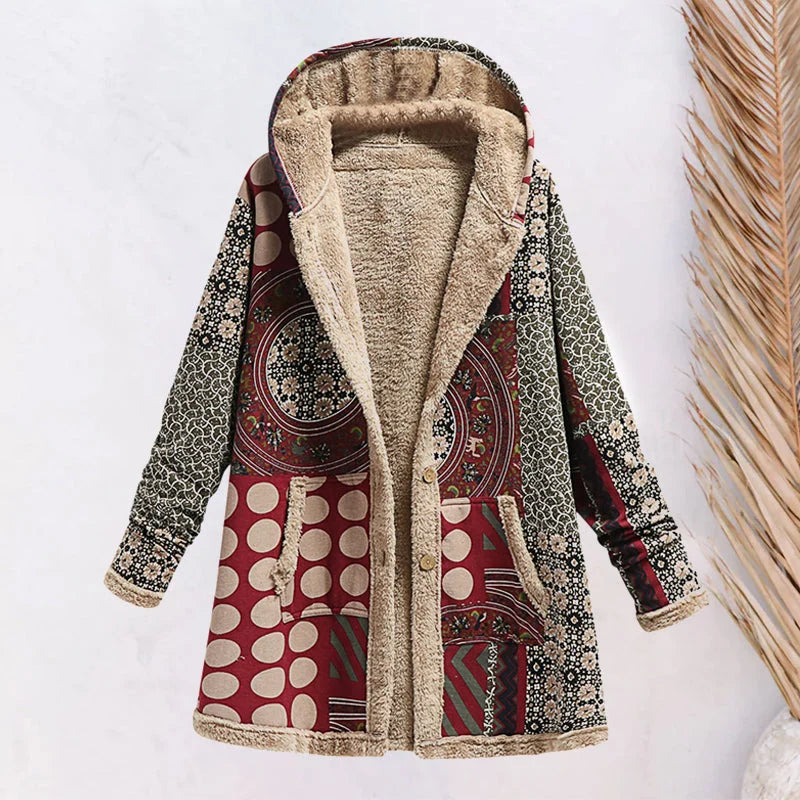 Street Wave Patchwork Hoodie With Fleece Lining Warmth And Comfort For Cold Weather Fans