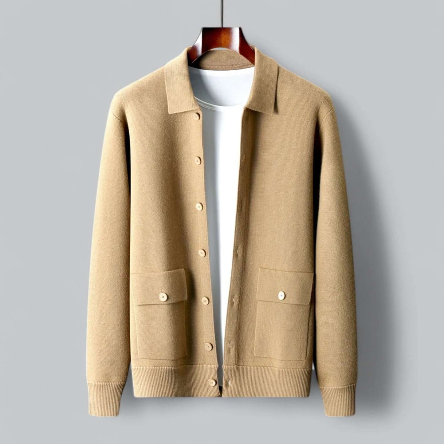 Street-wave Cashmere-Blend Cardigan For Men Luxurious Warmth And Softness For Everyday Wear