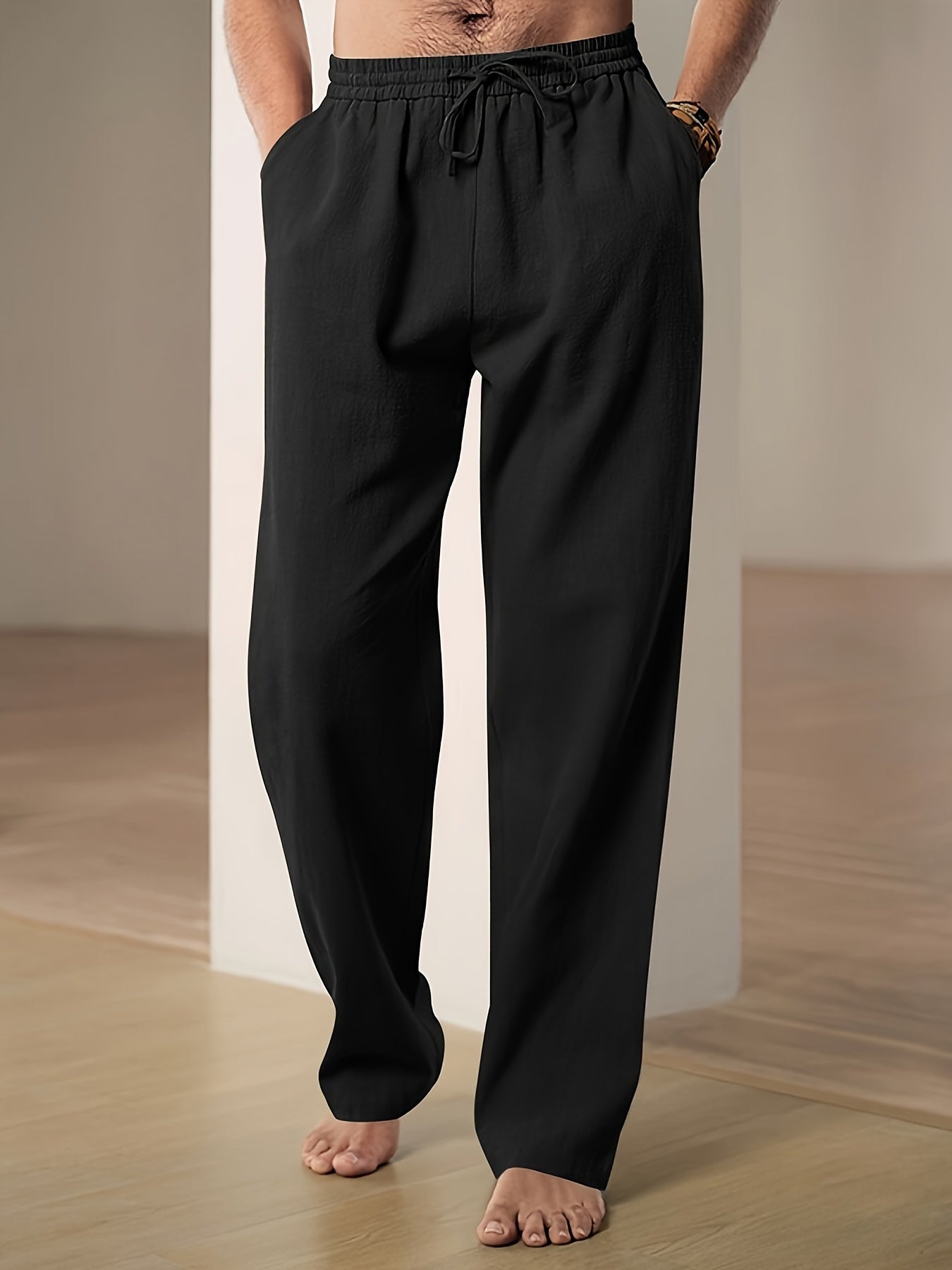Street-Wave Men's Lounge Pants Nordic Flair Lightweight Elastic Drawstring