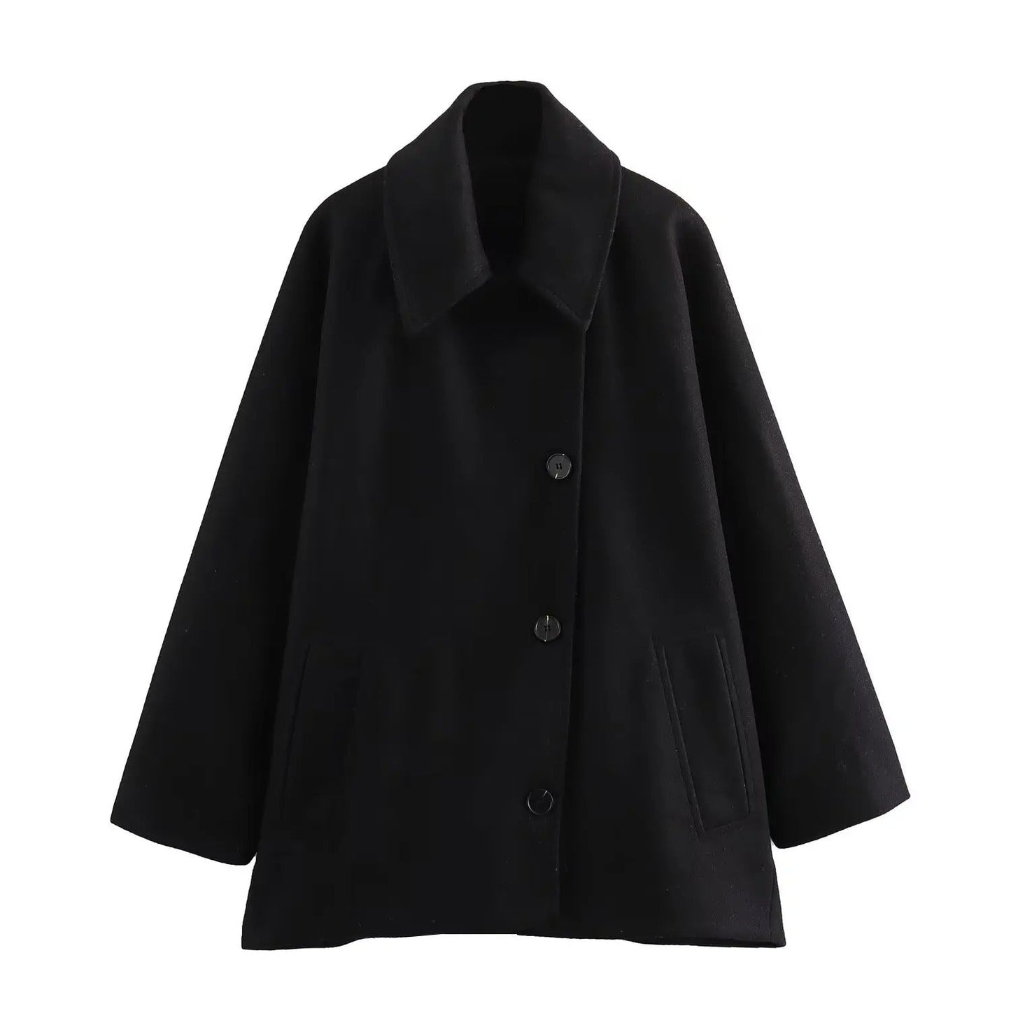 Streetwave Women's Short Jacket With Polo Collar And Cap Sleeves Blended Fabric For Stylish Everyday Wear