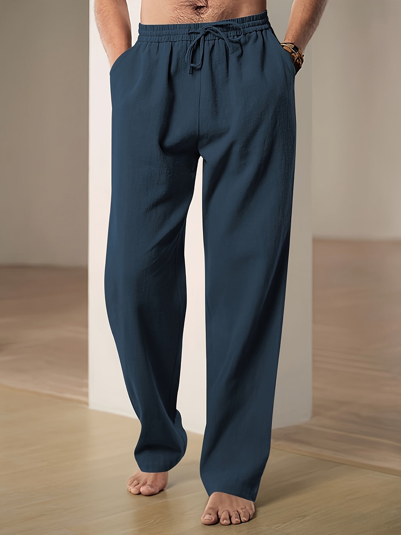 Street-Wave Men's Lounge Pants Nordic Flair Lightweight Elastic Drawstring