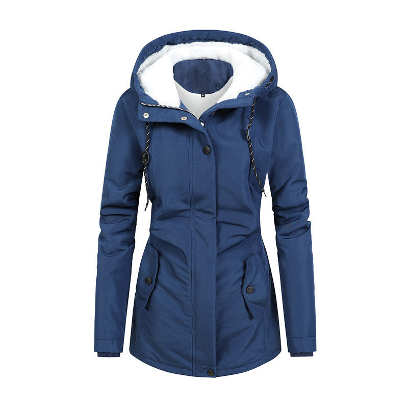 Street Wave Ladies Hooded Fleece Jacket With Soft Cozy Lining For Women Warm And Versatile