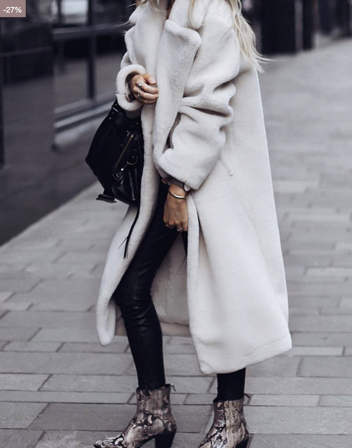 Street-Wave Winter Long Coat For Women With Stand Collar And Button Closure Cozy Cold Weather Outerwear