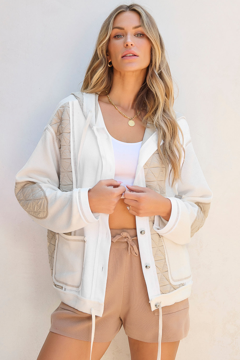 Street Wave Quilted Hooded Jacket For Women Cotton Blend Versatile Casual Outerwear With Effortless Style