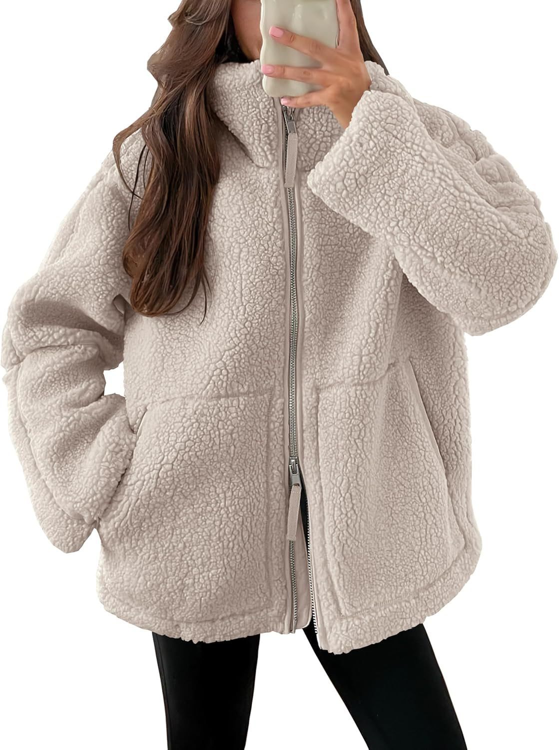 Street Wave Wool Blend Zip Up Jacket For Women Cozy Warmth