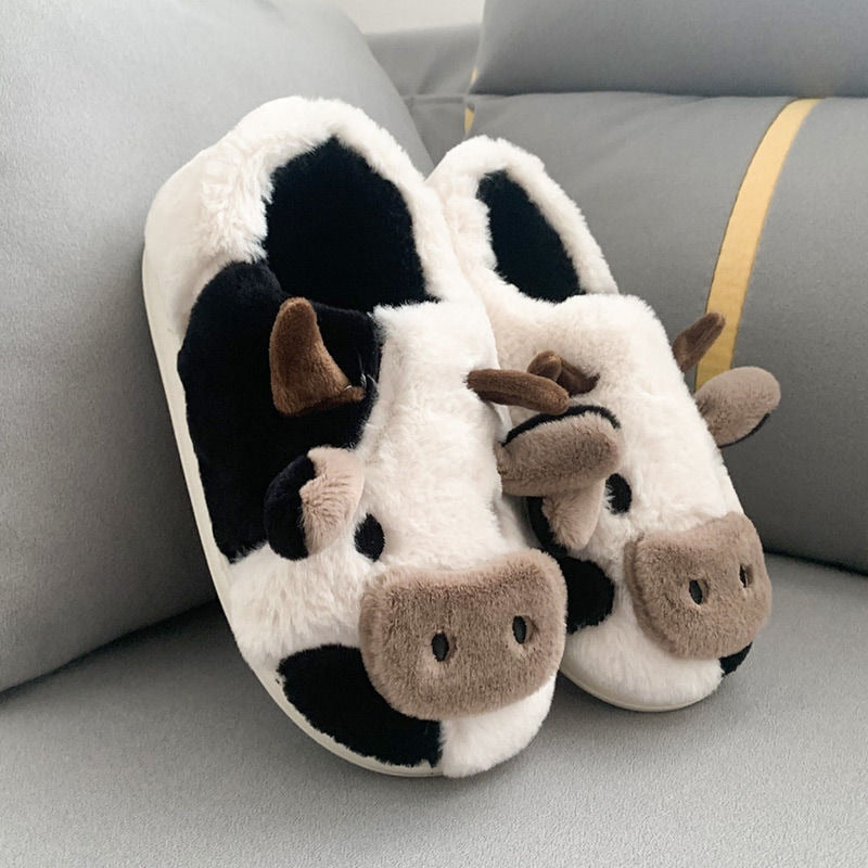 Street-wave Plush Animal Print Slippers For Women Ultra Cozy Indoor Shoes With Soft Lining And Durable Sole