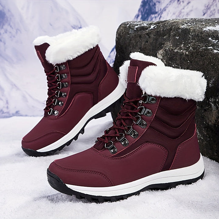 Street-Wave Womens Thermal Hiking Boots Warm Insulated Durable Grip Comfort Fit for Outdoor Adventurers