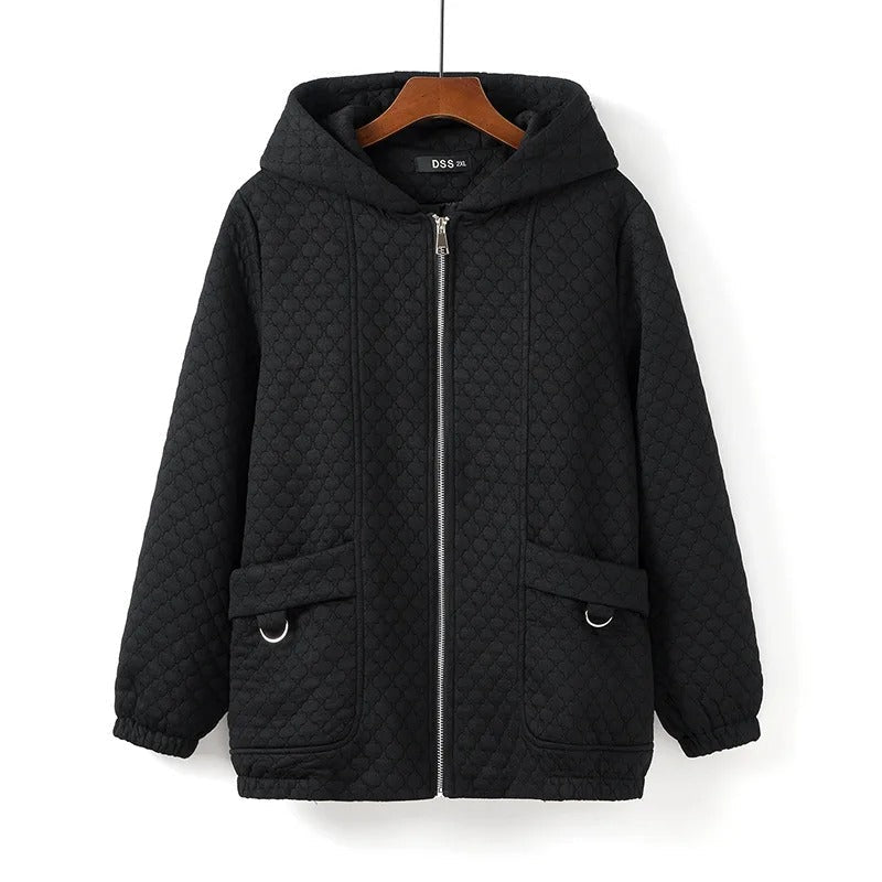 Street-Wave Hooded Padded Quilted Jacket For Urban Warmth
