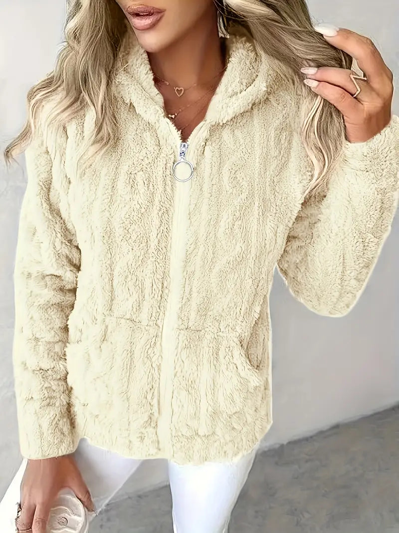 Street Wave Zip Hoodie Ultra Soft Fleece Cozy Everyday Wear For All Day Comfort Plus