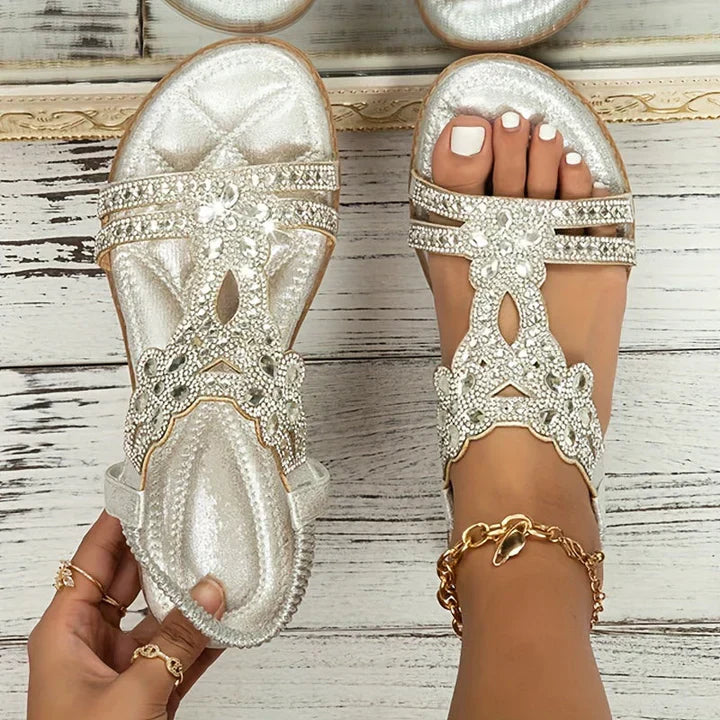 Women's Boho Cushioned Sandals with Adjustable Straps and Arch Support