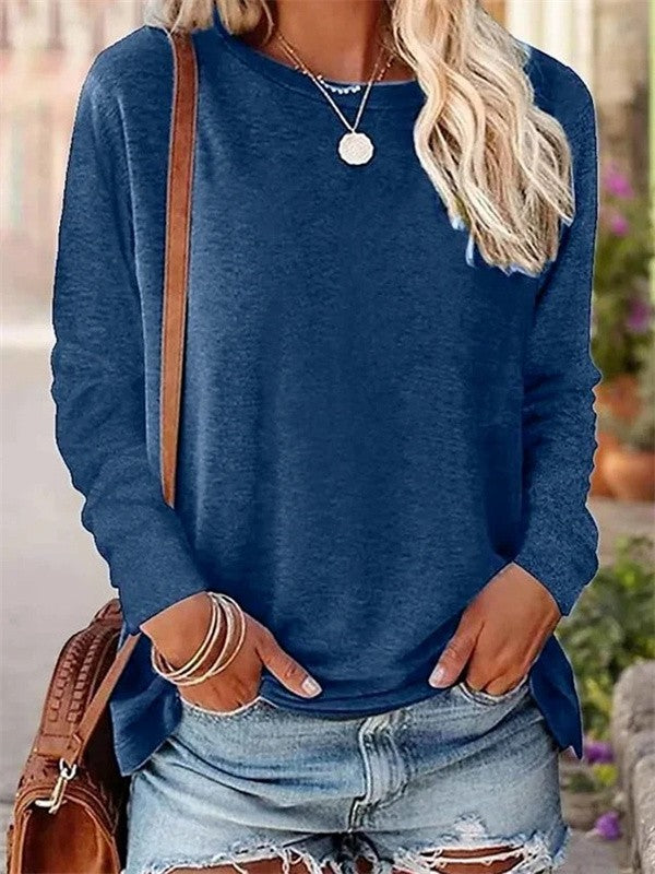 Nordisk Flair Women's Soft Knit Blouse Relaxed Fit Long Sleeve Casual Wear