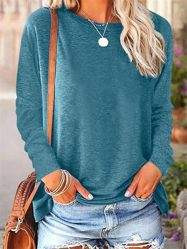 Nordisk Flair Women's Soft Knit Blouse Relaxed Fit Long Sleeve Casual Wear