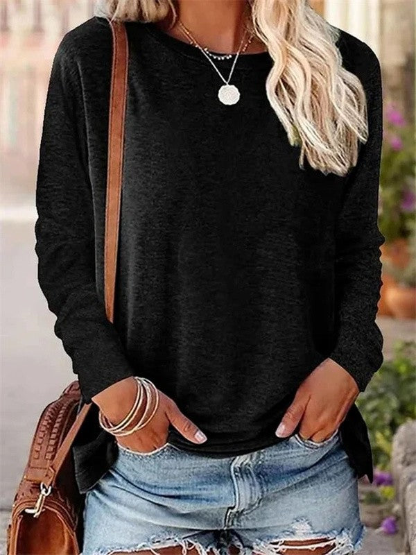 Nordisk Flair Women's Soft Knit Blouse Relaxed Fit Long Sleeve Casual Wear