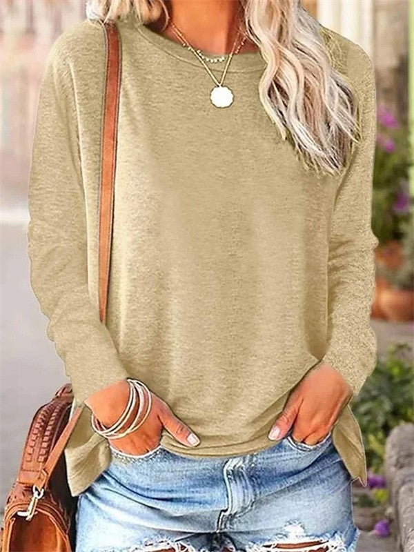 Nordisk Flair Women's Soft Knit Blouse Relaxed Fit Long Sleeve Casual Wear